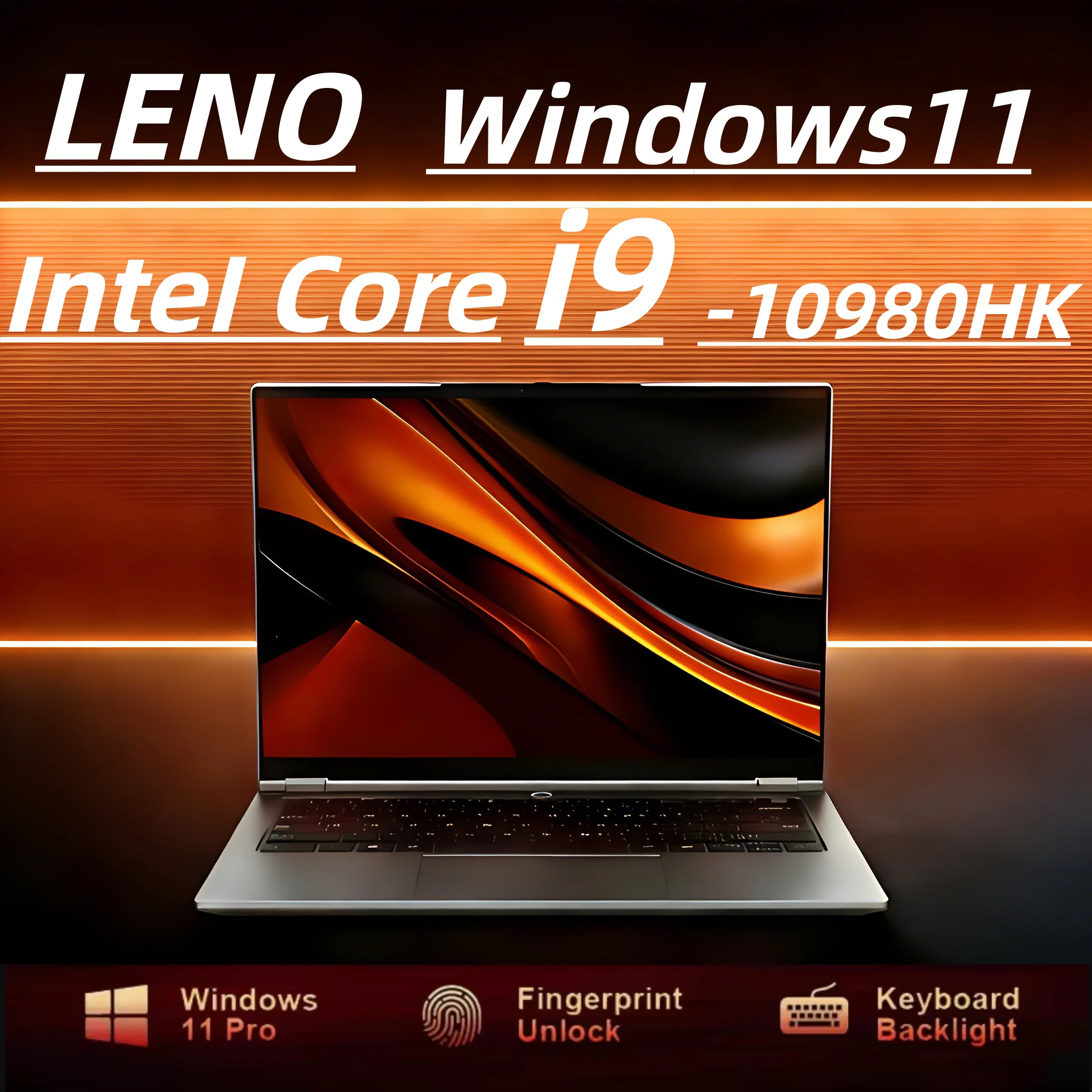 2026 15.6" Windows 11 Pro Laptop Computer Intel Core I9 10980HK 16GB 1TB Laptops Office Computer Fingerprint Unlock Notebook Pc