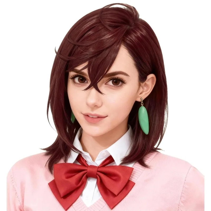

Anime Ayase Momo Short Brown Bob Wig with Bangs Women Cosplay Halloween Costume Wigs Artificial Wig Hair Theme Party