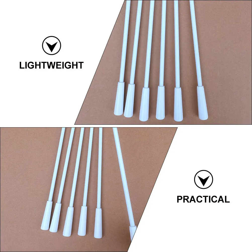 

6 Pcs 12 Inch White Fiberglass Vertical Blind Wand Set Replacement Rods for Window Tilt Blinds Easy Install Fits Most Blinds
