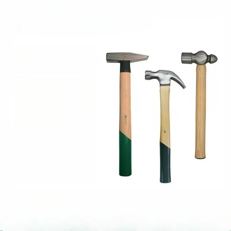 

Wooden Handle Hammer Croissant Round Head Fitter Household Tools Hardwood Handle Hammer