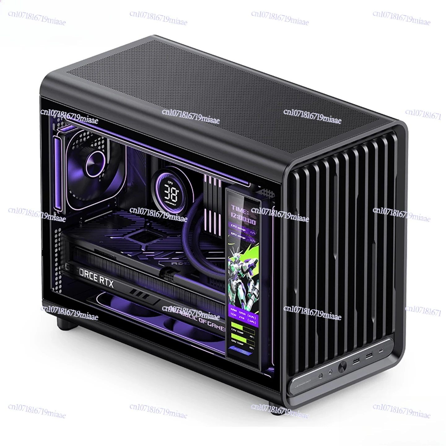 D33 Desktop Case MATX Desktop Computer Back Plug Breathable Grille Vertical 360 Water Cooling Host Enclosure