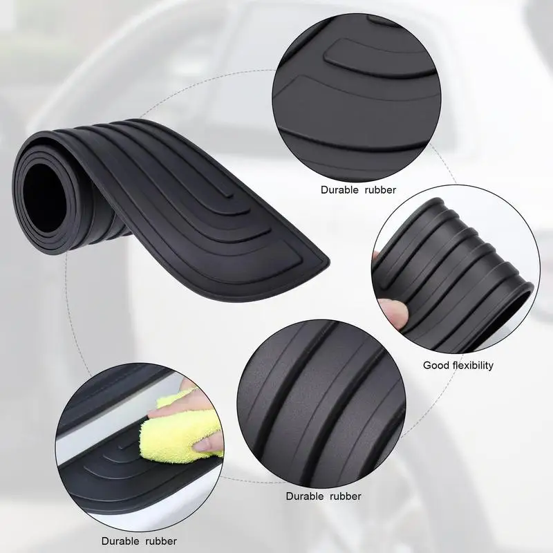 Rear Bumper Protector Universal Flexible Rubber Strips For Car Bumpers Car Protection Covers For RVs Caravan Trucks Pick-Up