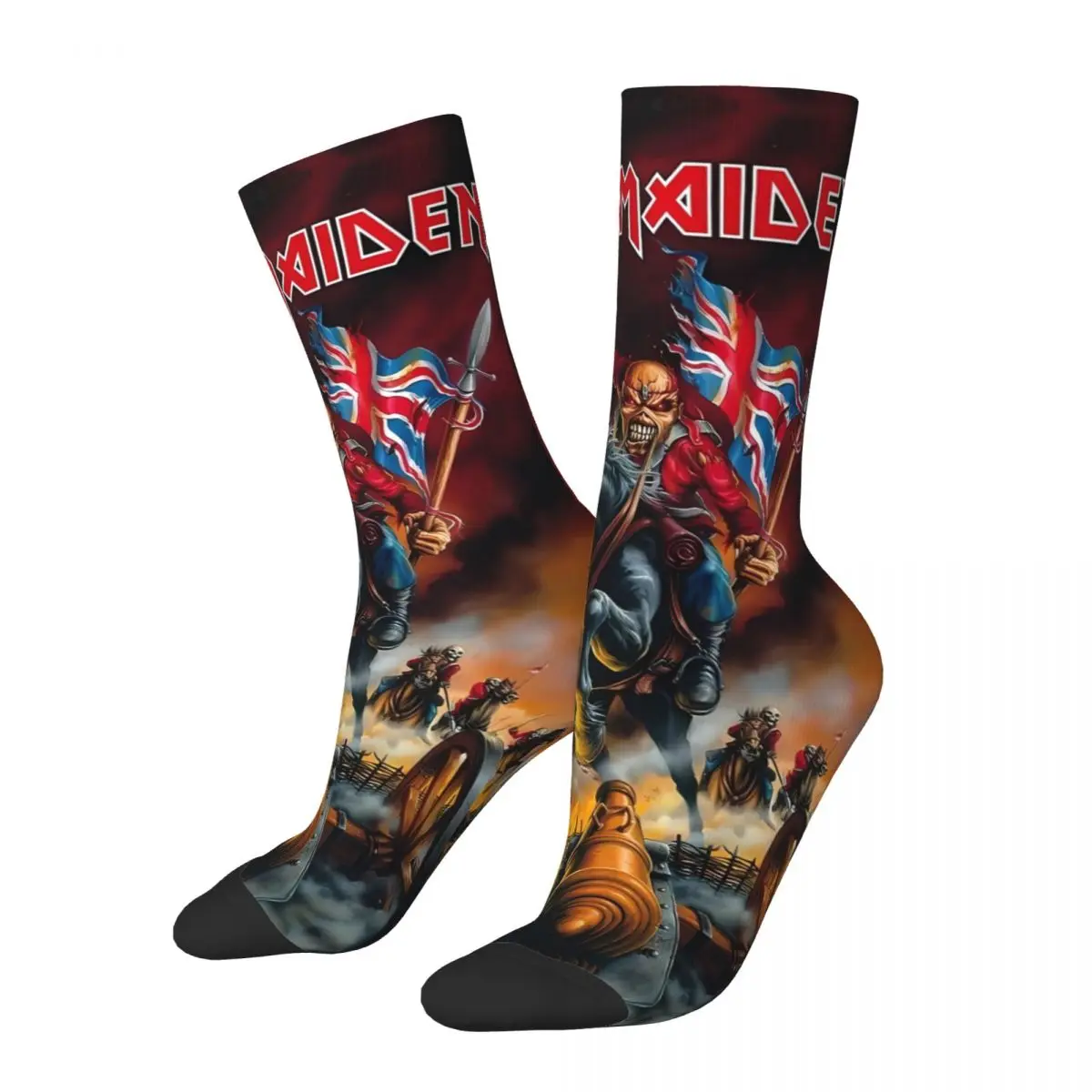 I-Iron Maidens Heavy Rock Band England Stockings Couple Socks Soft Socks Winter Outdoor Sports Anti Slip Graphic Socks Gift