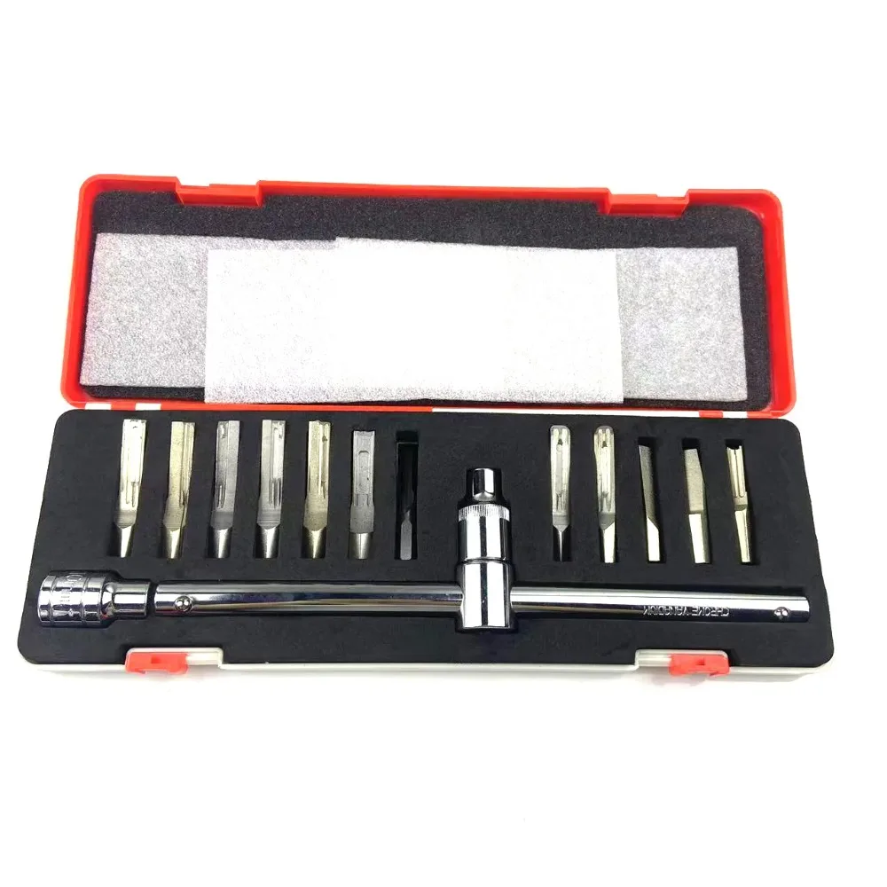 Professional locksmith tools 15pcs Tips with 2pcs lever Strong Power Twist Lock Tools Locksmith Tools for Remove Lock
