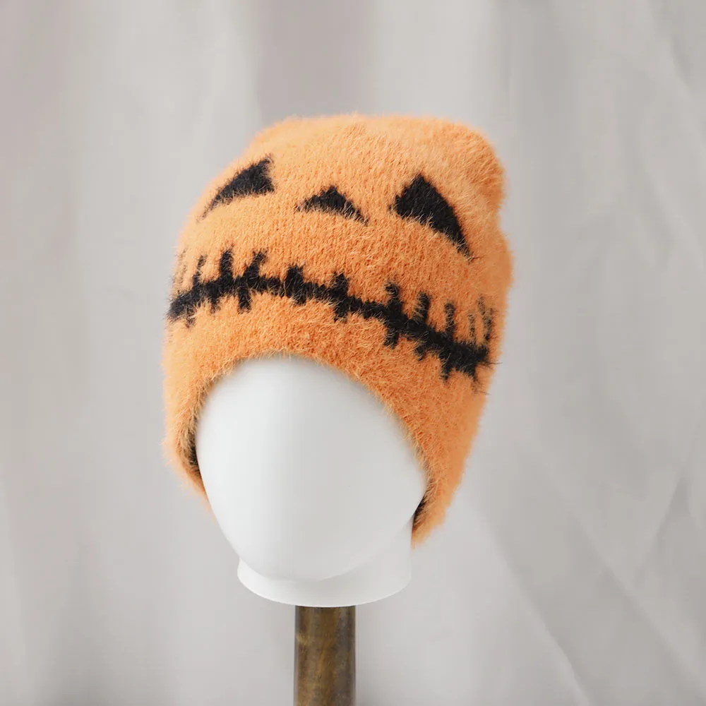 

new Women's Winter Twist Knitting Hat Thick Plush Beanie Fur Pompom Solid Color Warm Ski Snow Skull Cap Ladies Fashion Accessory