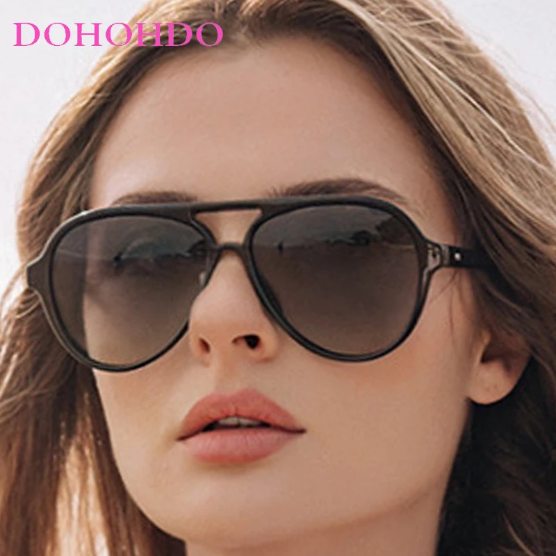 

Retro Oval Twin Bridge Pilot Sunglasses Women Fashion Luxury Designer Men Sunglass Outdoor Shade Driving Eyewear UV400 Lentes
