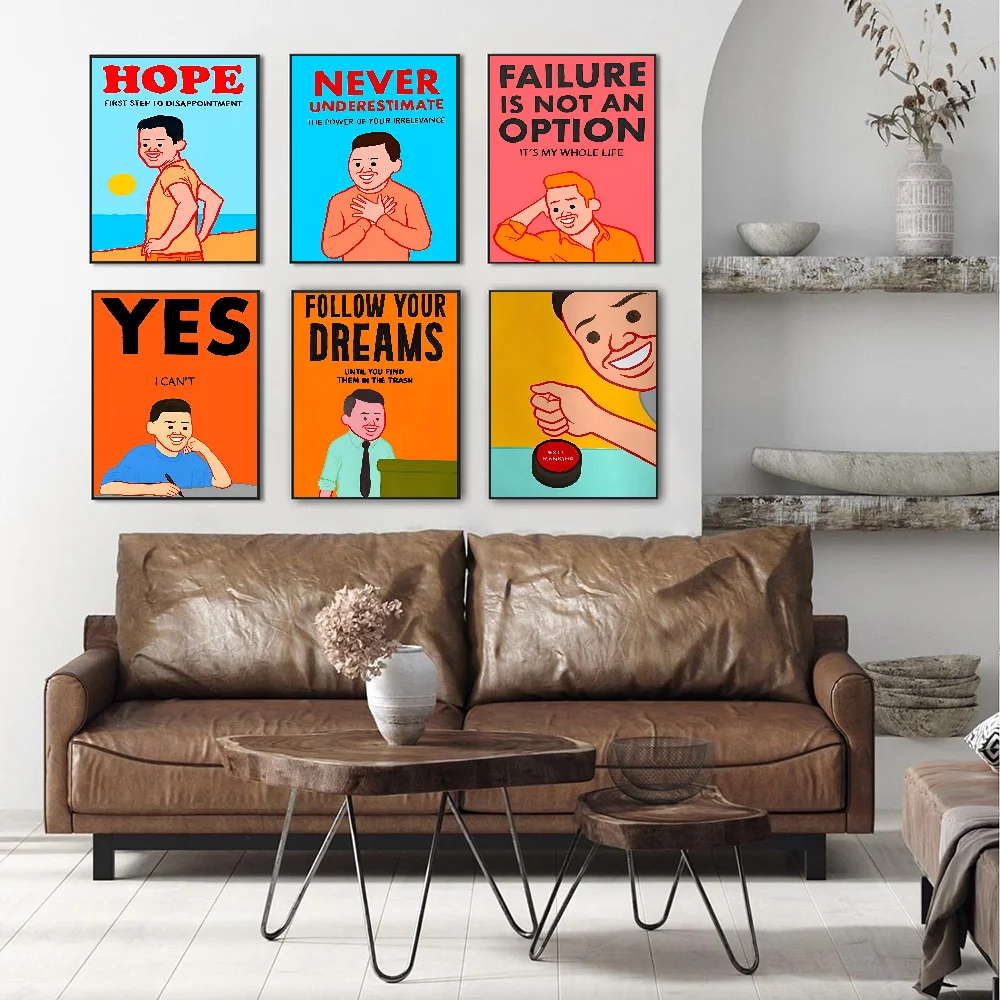 Joan Cornella Classic Movie Posters Waterproof Paper Sticker Coffee House Bar Decor Art Wall Stickers
