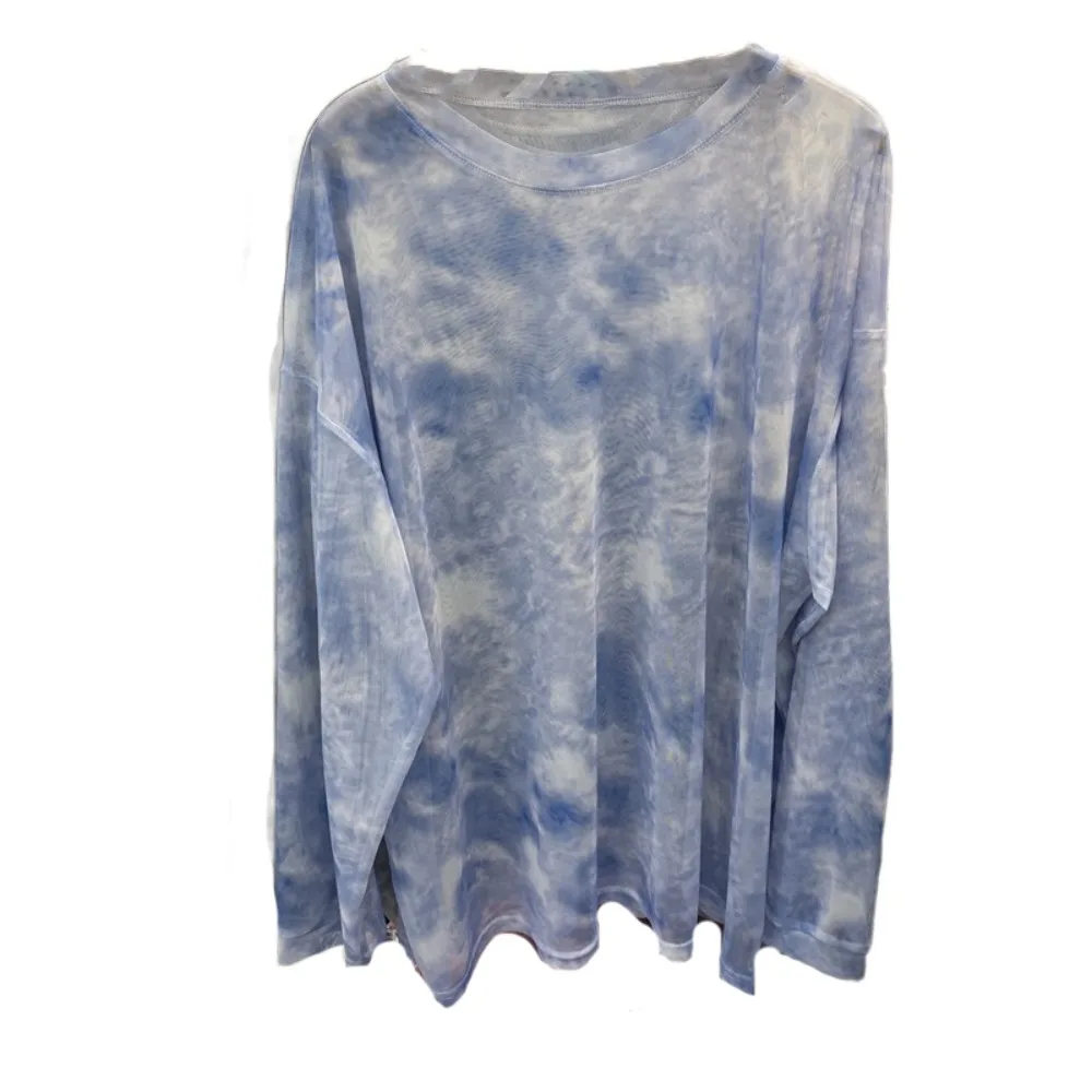 

Тонкая футболка с длинным рукавом, прозрачный солнцезащитный крем, свободные топы, пляжная одежда, нижняя рубашка, футболки, женская уличная одежда Y2k