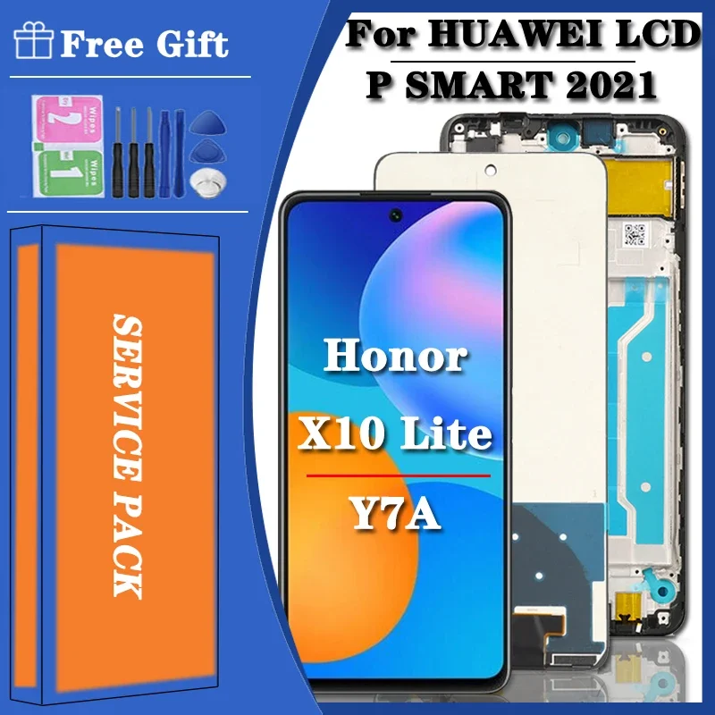 

6.67" For Huawei P Smart 2021 PPA-LX2 LCD Display with Touch Screen Digitizer Assembly For Huawei X10 Lite Y7A LCD Display