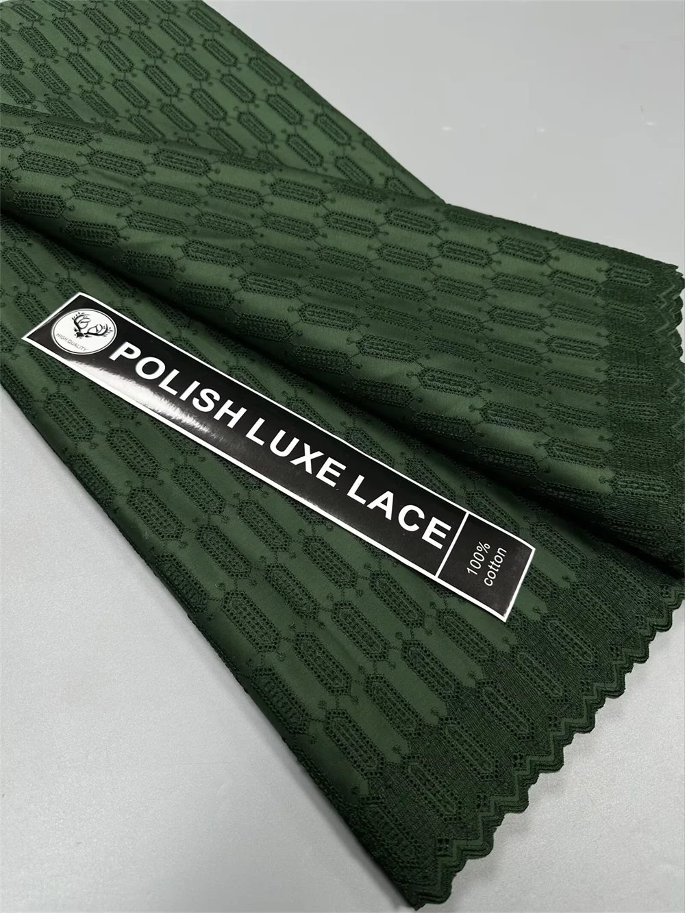 

New Green African Polish Fabrics Swiss Voile Lace In Switzerland 100% Cotton Embroidery For Men Dry Lace Fabric Wedding Dresses
