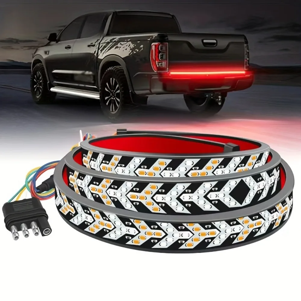 

Arrow 48 Inch Truck Tailgate Light Bar Strip RED Brake Sequential Amber Turn Signal Strobe Lights Car Led Decoration Accessories