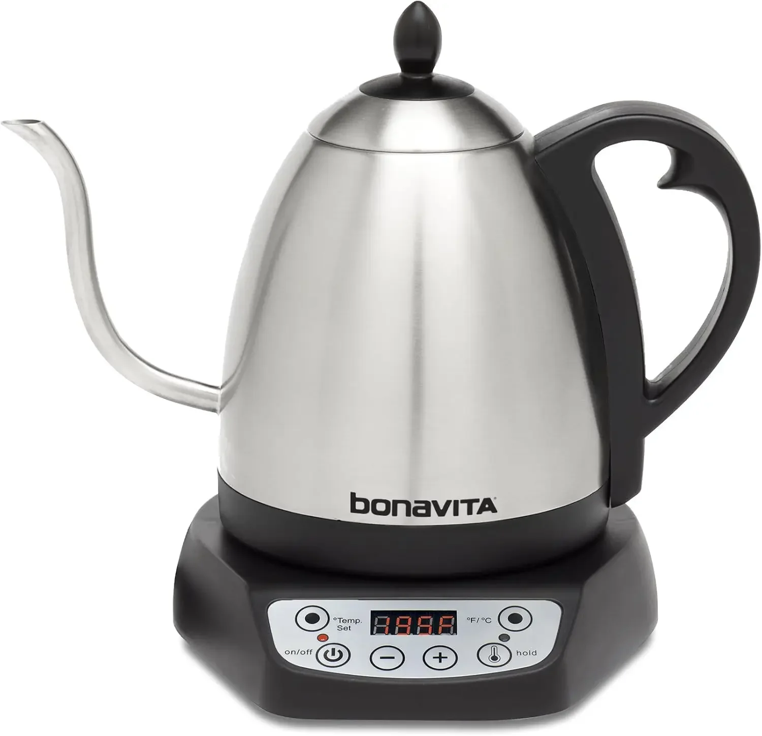 1L Digital Variable Temperature Gooseneck Electric Kettle for Coffee Brew and Tea Precise Pour Control, 6 Preset Temps, Café or