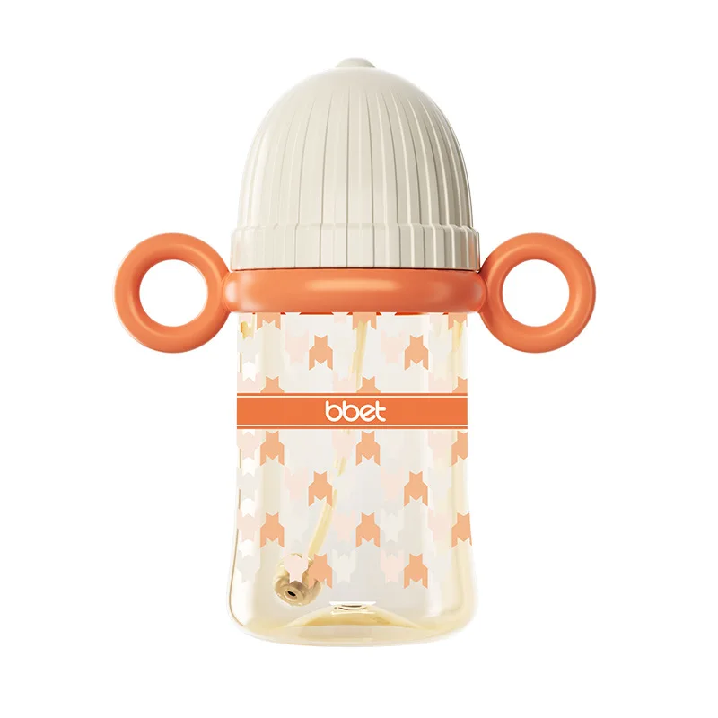 Baby Bottle/Children's PPSU Straw Cup Baby Wide Mouth Bottle 0-6 Months 1 Year Old with Handle Bottle Water Cup