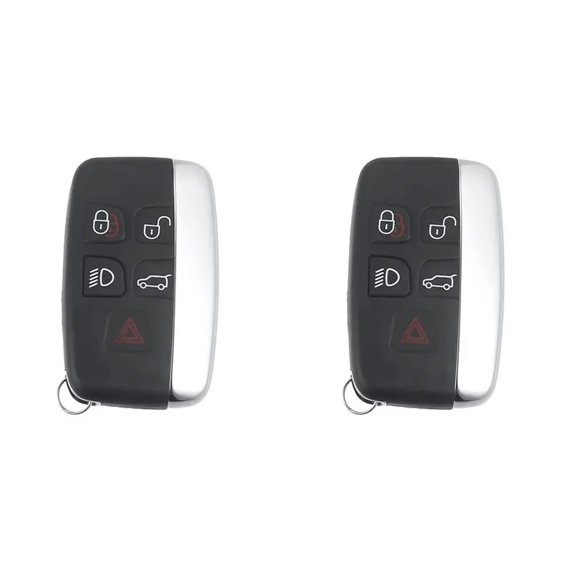 

2X Car Smart Remote Key Shell Keyless Entry Fob Housing 5 Button Smart Remote Key Cover For Land Rover