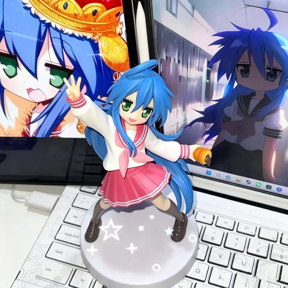 2026 Lucky‑Star Izumi Konata Action Figure, Cute Anime Girl PVC Collectible Figurine, Desk Decor Present for Anime Fan view 5
