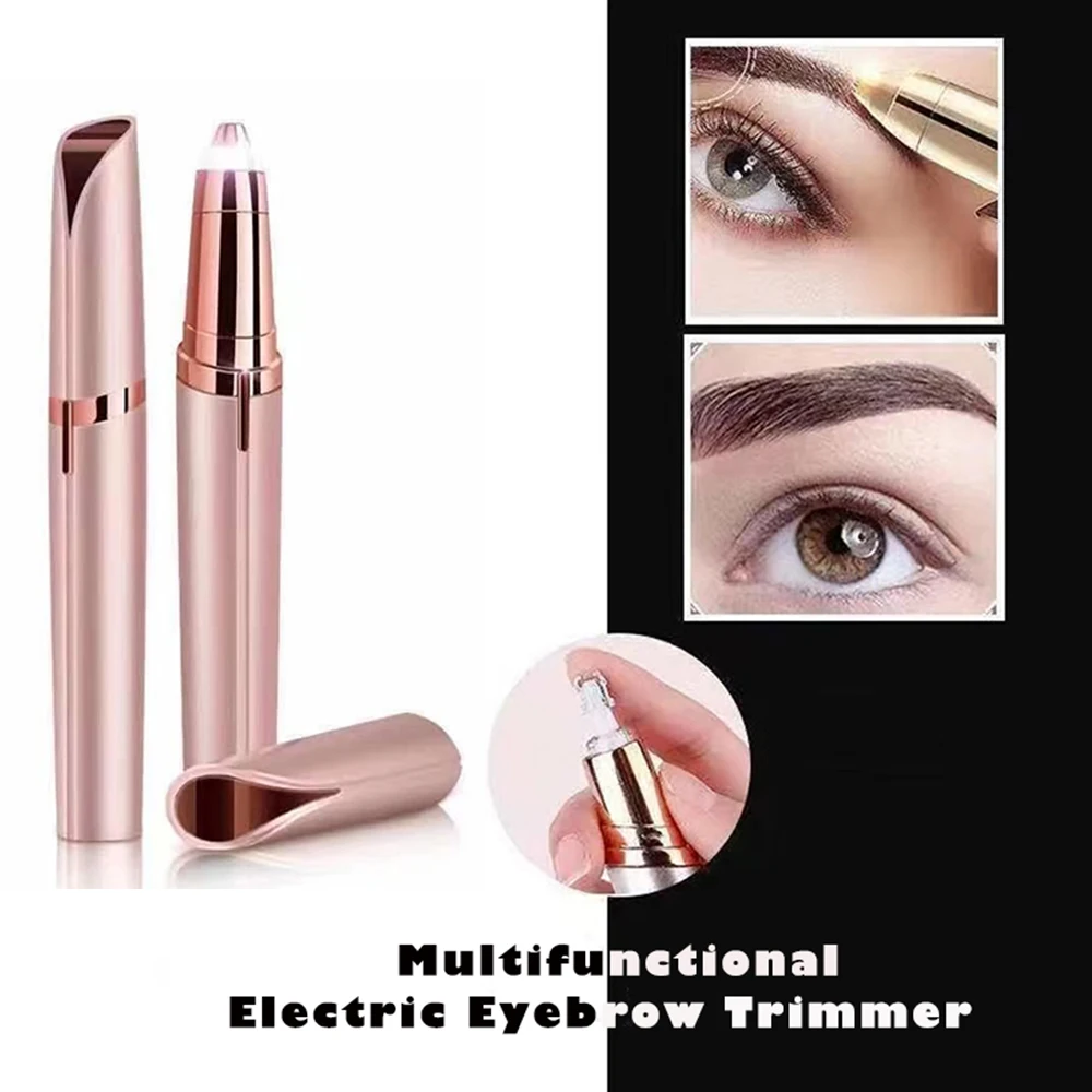 ماكينة تشذيب الحواجب للنساء، ماكينة تشذيب الحواجب الكهربائية غير المؤلمة، مزيل شعر الوجه، ماكينة حلاقة صغيرة