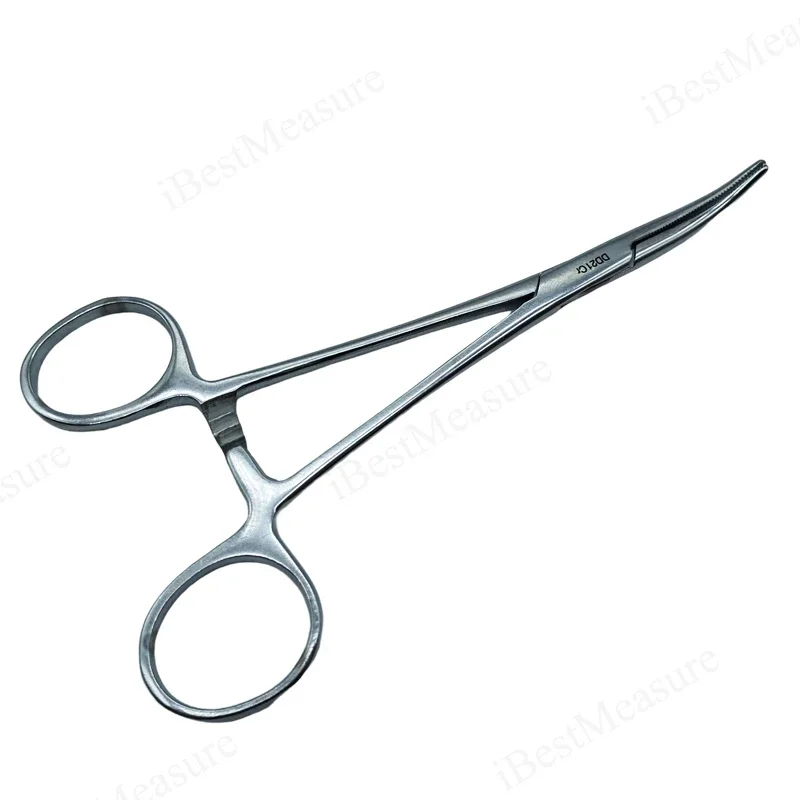 Imagem -03 - Fórceps Hemostático Ferramenta Fórceps Cirúrgico Hemostat Bloqueio Grampos Alicate de Pesca Ponta Curva e Reta 1pc Aço Inoxidável