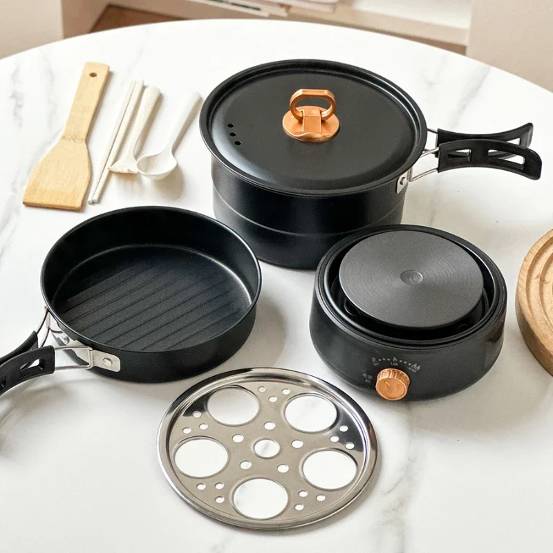 Stainless Steel Portable Folding Electric Cooking Pot Dormitory Single Mini Business Trip Boiled Noodles Electric Heating Pot