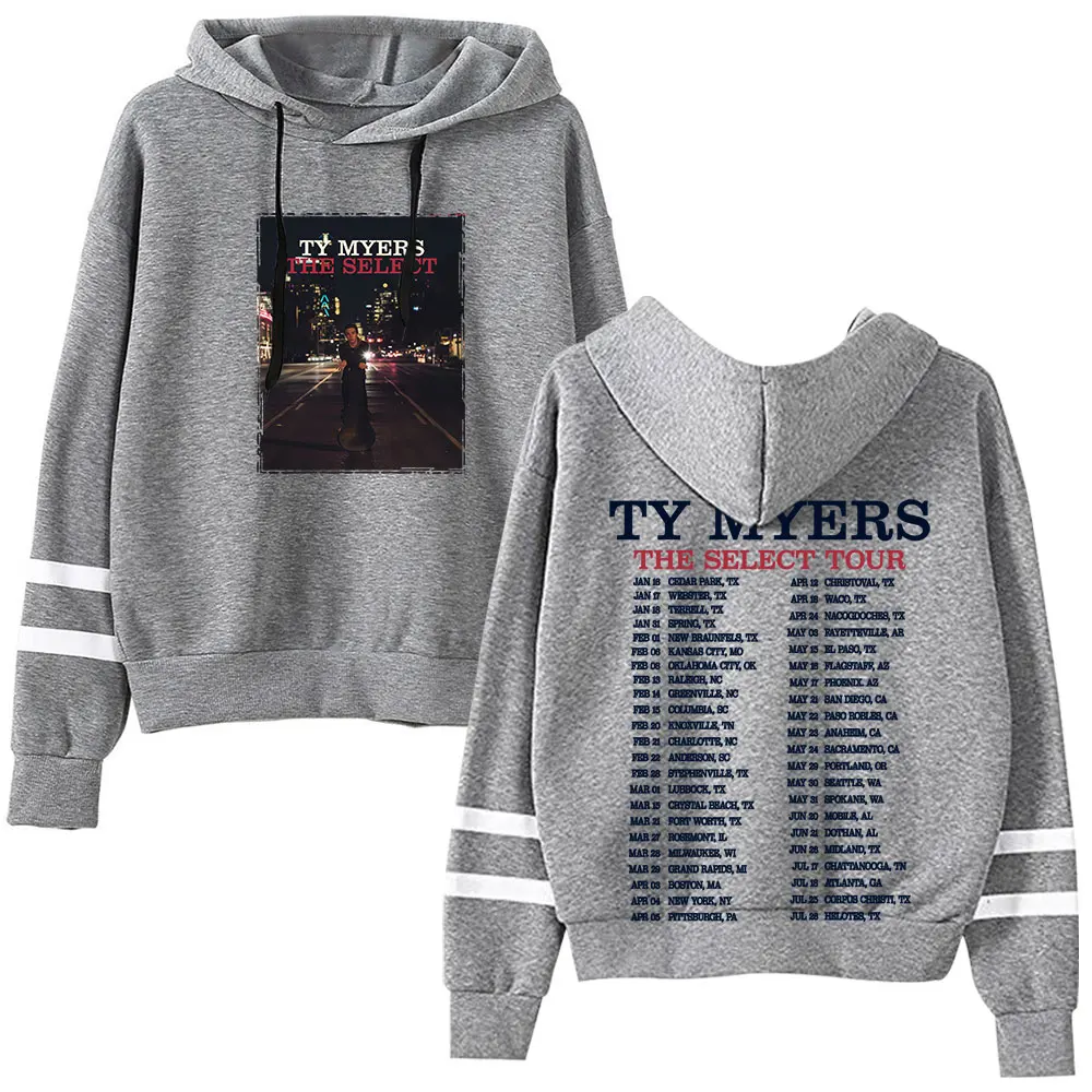 Ty Myers The Select Tour Merch Pullover Hoodies Pocketless Parallel Bars Sleeve Streetwear