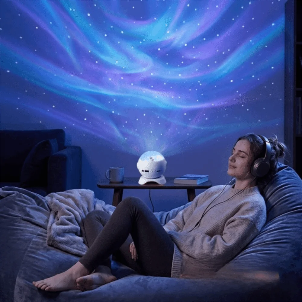 caixa-de-som-bluetooth-com-projetor-de-estrelas-luz-aurora-rgb-rotativa-360°-com-controle-remoto-e-padroes-de-planetas