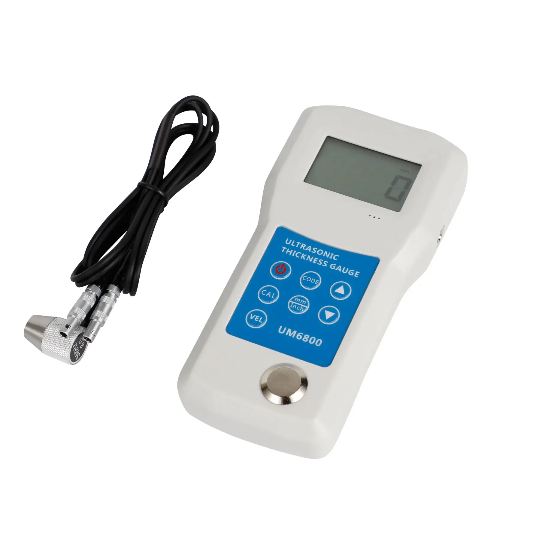 UM6800 Ultrasonic Thickness Gauge 1.0-280mm,0.05-11.0inch (in Steel) Automatic Zero Calibration Digital Thickness Gauge