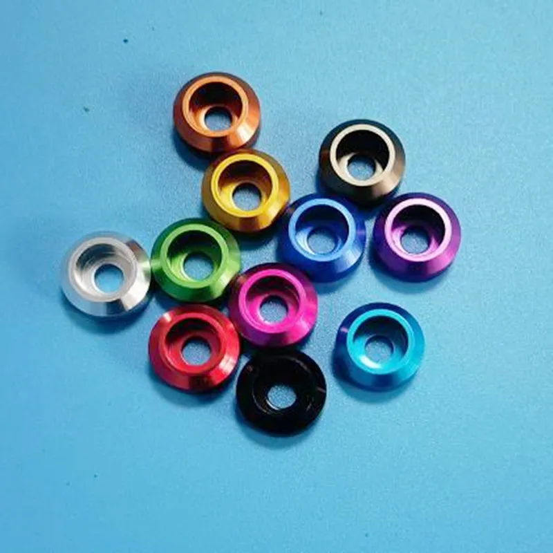 5-10PCS M2 M2.5 M3 M4 M5 M6 Crown washer cap head aluminum cone washer Arm Dress-Up Washers anodized Decoration washer