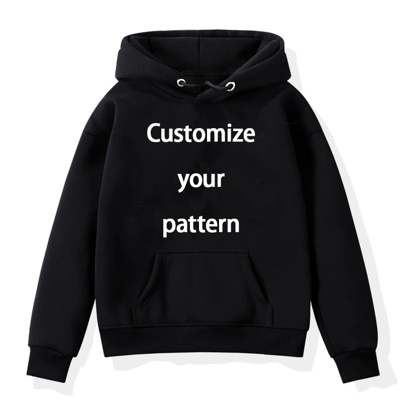 

Customize Your Pattern Logo Children Clothes Girl Boy Diy Funny Casual Autumn Winter Hoodie Custom Diy Logo Baby Clothing