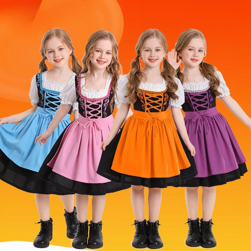 أزياء الاحتفال بالمهرجانات، مجموعة تنورة مهرجان البيرة اللطيفة للأطفال، متعددة الألوان، أنشطة مدرسية اختيارية، ملابس الفتيات #1