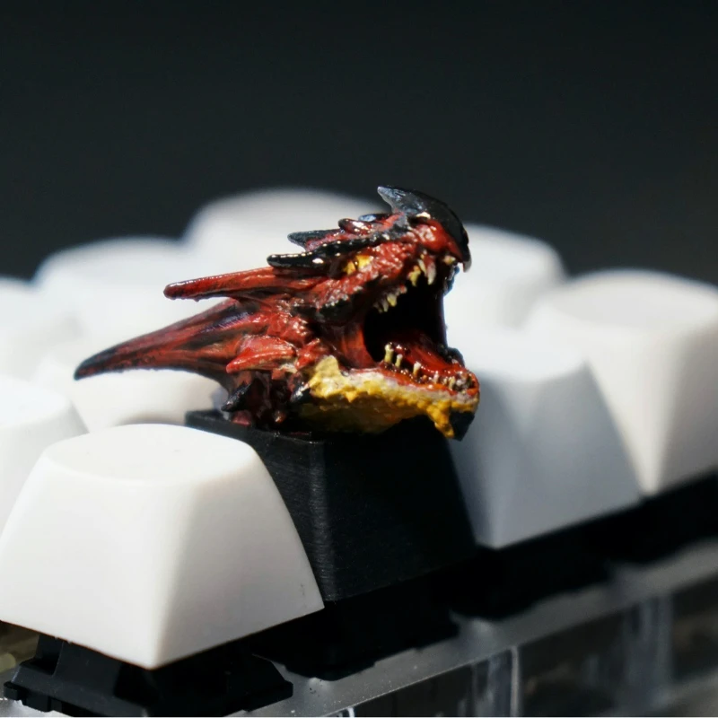 MonsterHunter Dragon Anime Artisan Point Keycaps 3D Customization Handmade Gaming Decoration KeyCap for Mechanical Keyboard Gift