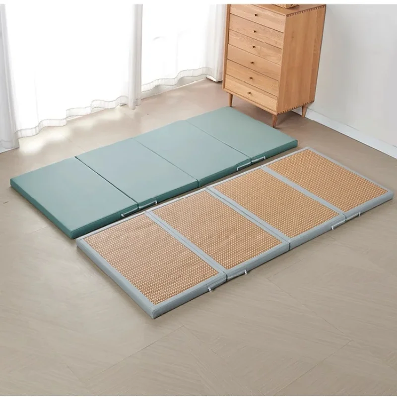 Japanese Tatami Mat Double-sided Sleeping Mats with Four Fold Design Bedroom Mattress Breathable Coconut Palm Sofa Mattress