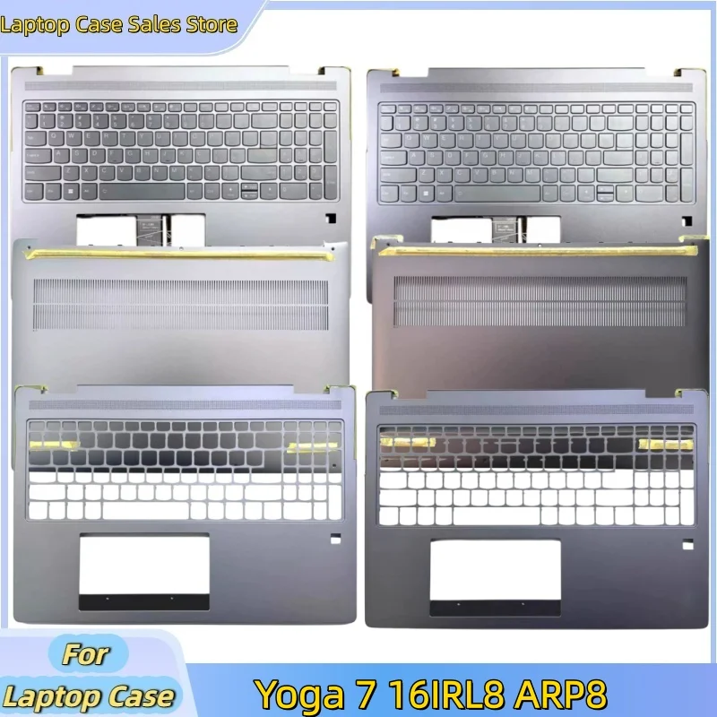 

New laptop For Lenovo Yoga 7 16IRL8 yoga 7 16ARP8 2023 Upper Palmrest Cover backlit keyboard/Bottom base cover Lower Case