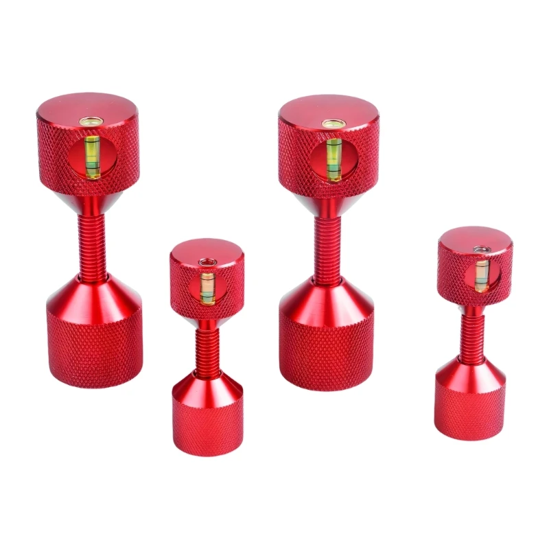 Drill Press Positioning Stop with Bubble Levels, Adjustable Aluminum Locator Blocks for Router Table Alignment