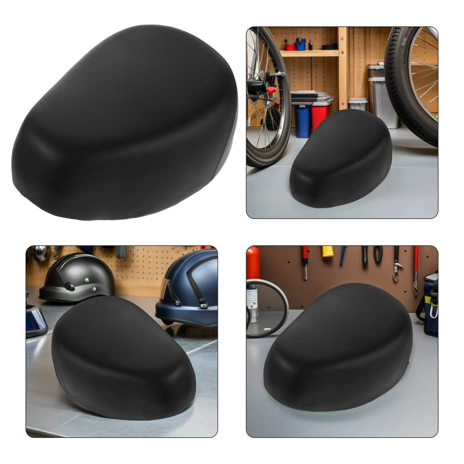 

Comfortable Bike Saddle Shock-Absorbing Design Padded Wide Seat for Men Women Cyclists Universal Fit for City Mountain Electric