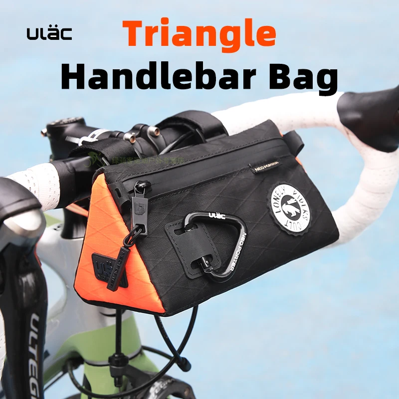 ULAC Waterproof Cycling Handlebar Bag 1L MTB Road Bike Portable Frame Tube Bag With Multipurpose Triangle Karabine Bicycle Pack