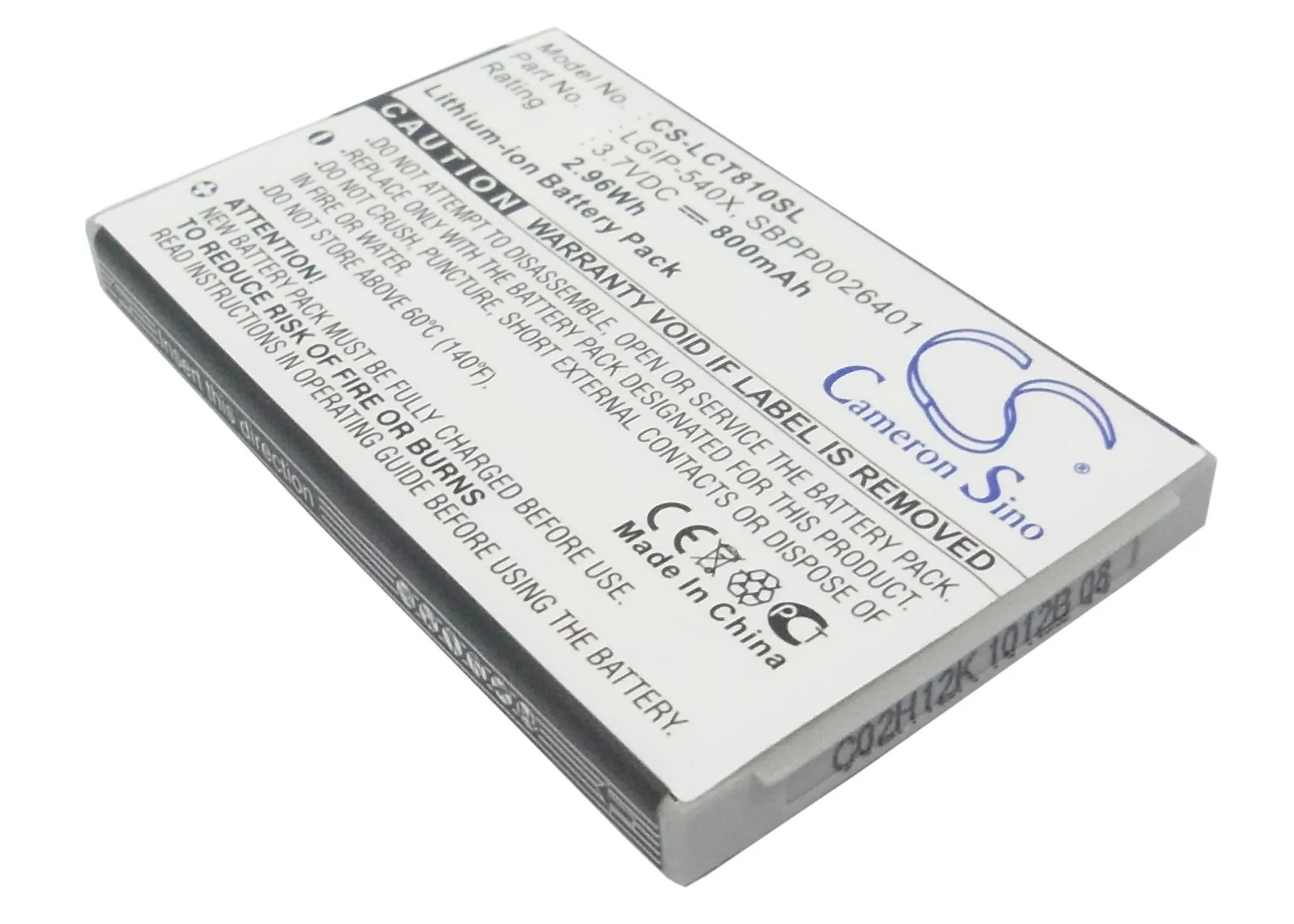 Cameron Sino For LG CT810,CT810 Incite,GW550,Incite 800mAh