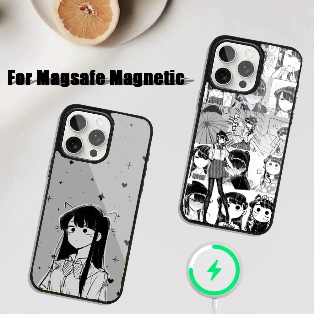 

Anime Shouko Komi Phone Case For iPhone 16,15,14,13,12,11,Plus,Pro,Max Mini Magsafe Magnetic Wireless Charging