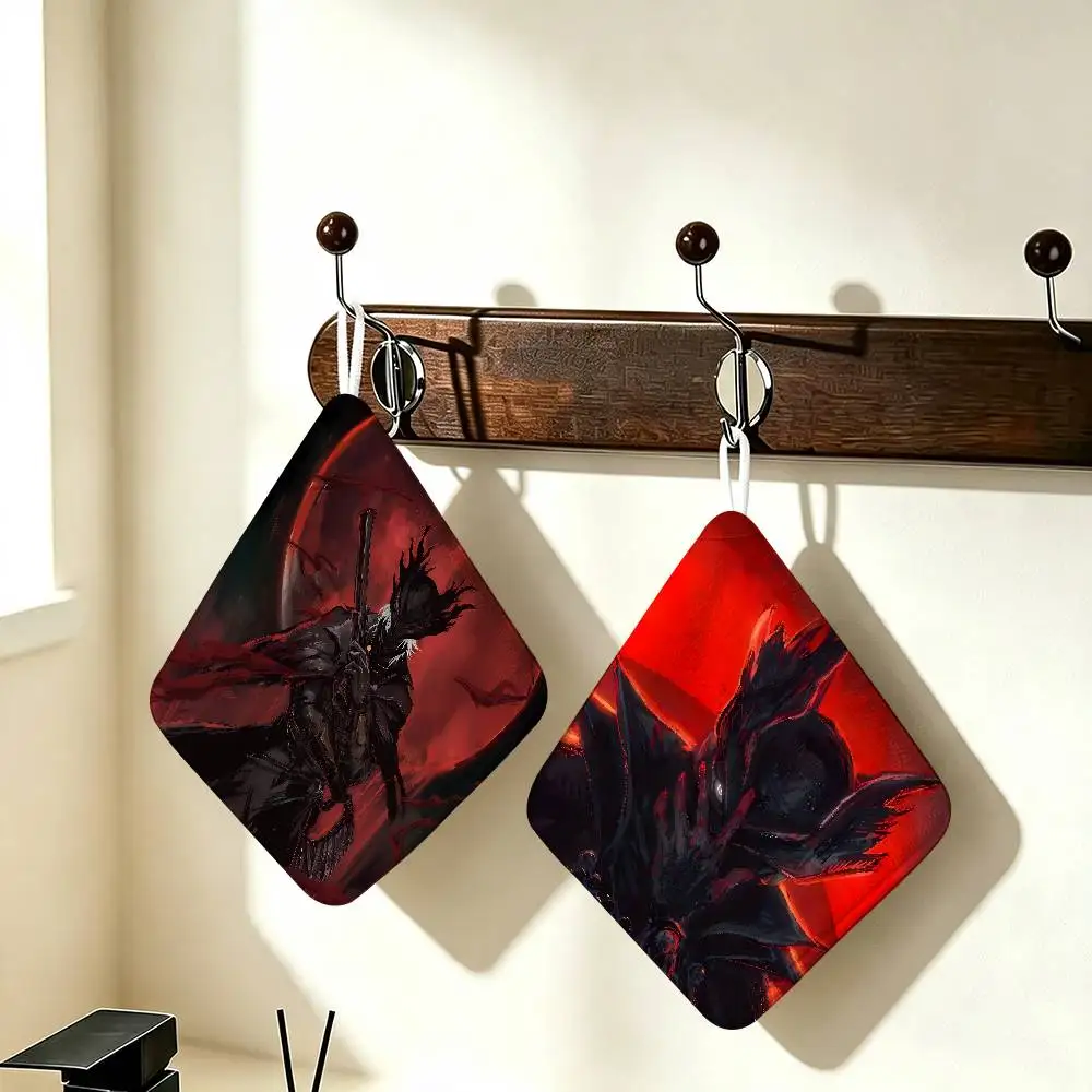 Games B-Bloodborne New 25x30cm Small Hand Towel Quick Dry Decorative Kitchen Towel Gauze Towel Home Restaurant