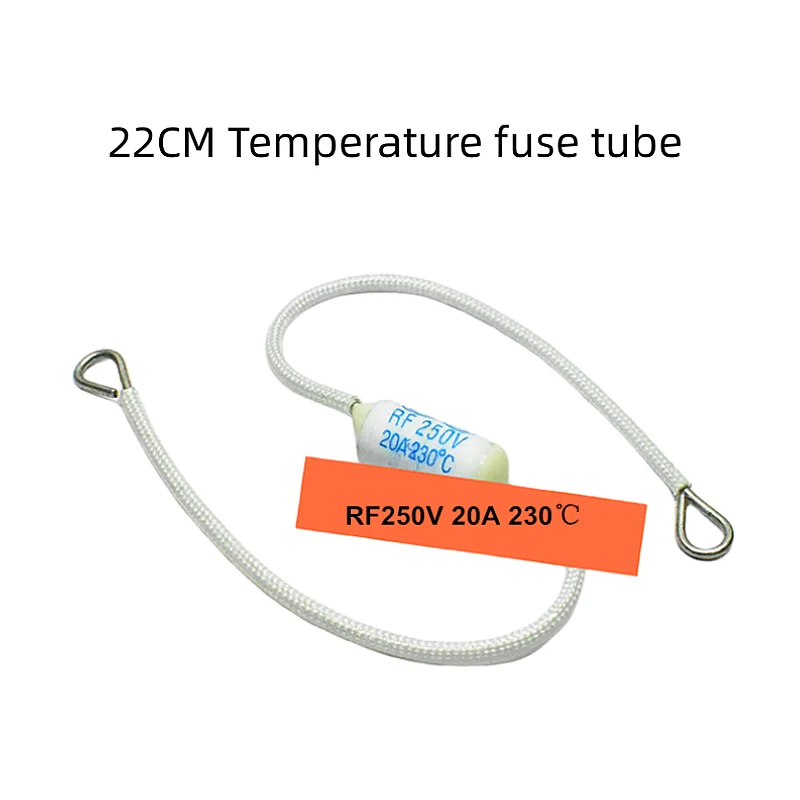 

22CM RF 250V 20A Rice cooker temperature fuse tube 230 degrees Ceramic overtemperature protection fuse wire