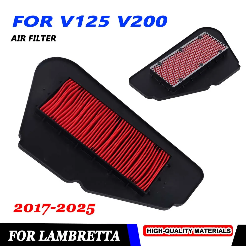 For Lambretta v125 V200 2017 - 2023 2024 Motorcycle Accessories Air Filter Intake Cleaner Air Element Cleaner Engine Protector