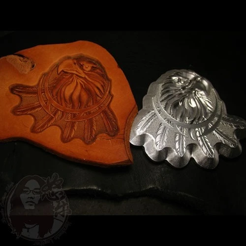 

3D-штамп для тиснения по коже, форма для выдавливания изображения американского орла, инструмент для тиснения по коже, инструмент для вырезания узоров, из алюминиевого сплава, для кожевенного дела