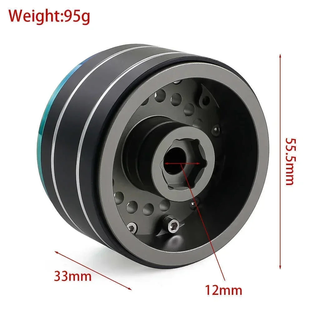 

4pcs Super Heavy & Aluminum Deep Dish 1.9" Beadlock Wheel Rim for 1/10 RC Crawler SCX10 TRX4 VS4-10 Gen8 (rs)