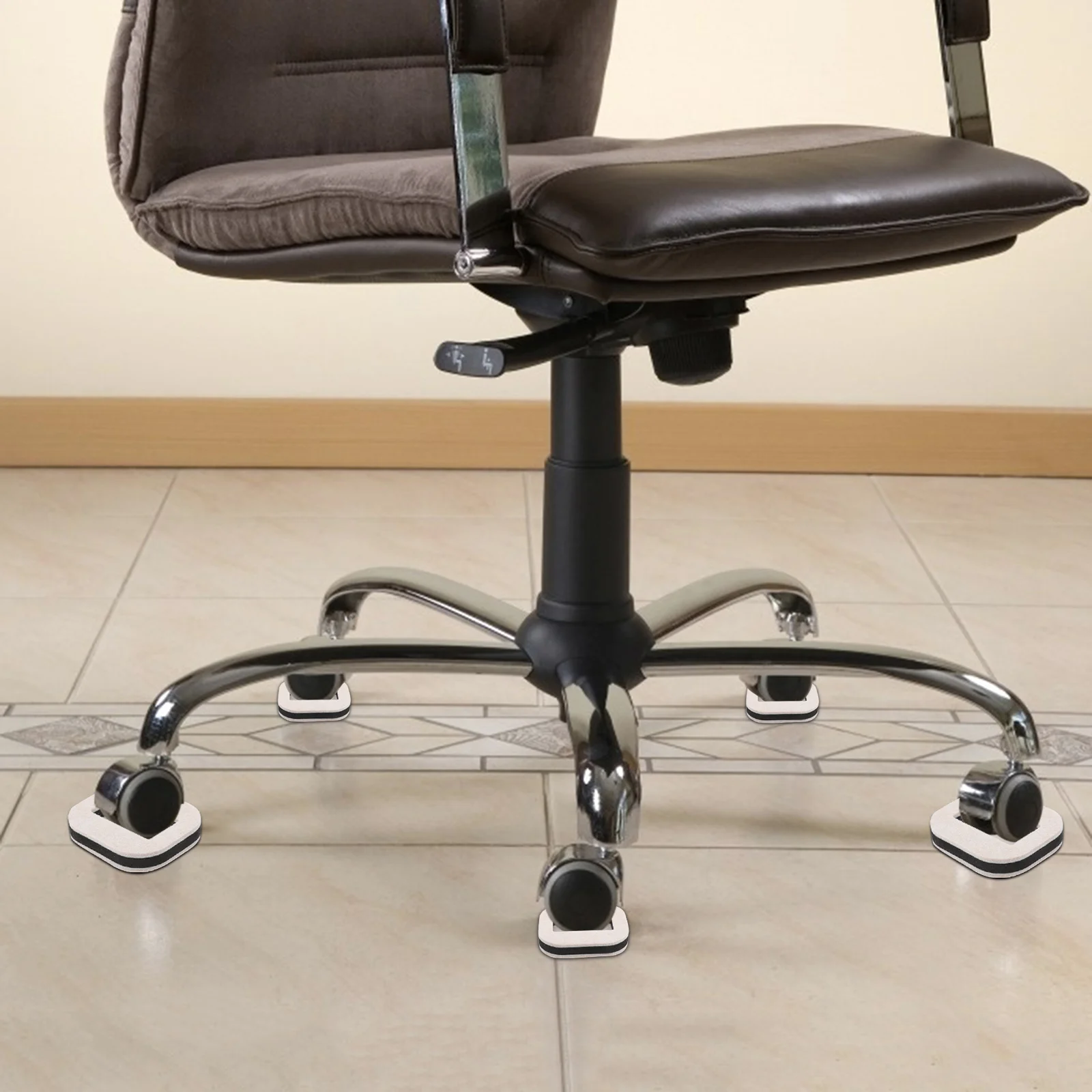 5 cuscinetti per mobili, supporto per puleggia, pavimento in feltro per pavimenti in legno, tappi per divano, grigio chiaro
