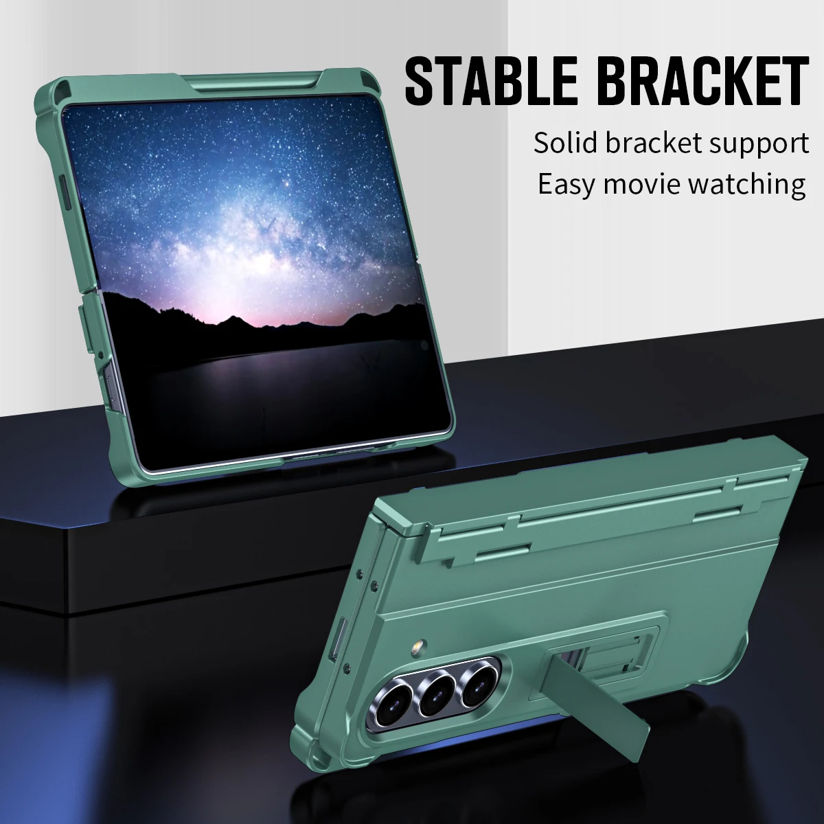 

For Samsung Galaxy Z Fold 7 5G Case Z Fold 6 5 4 with S Pen Holder & Tempered Glass Screen Protector,Full Body Protection Cover
