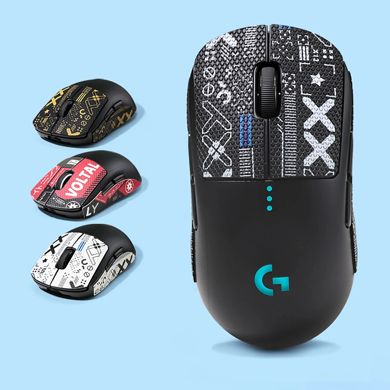 Cinta de agarre de ratón para Logitech G PRO X, pegatina superligera, antideslizante, succiona el sudor, Compatible con Logitech G Pro