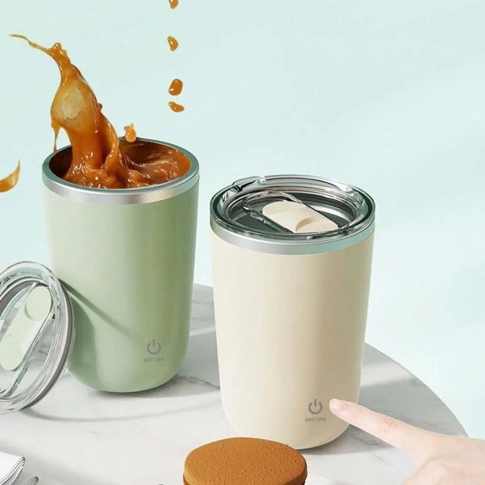 

304 Stainless Steel Electric Mixing Cup Auto Rotate Rechargeable Automatic Mixing Mugs Insulation Easy To Clean