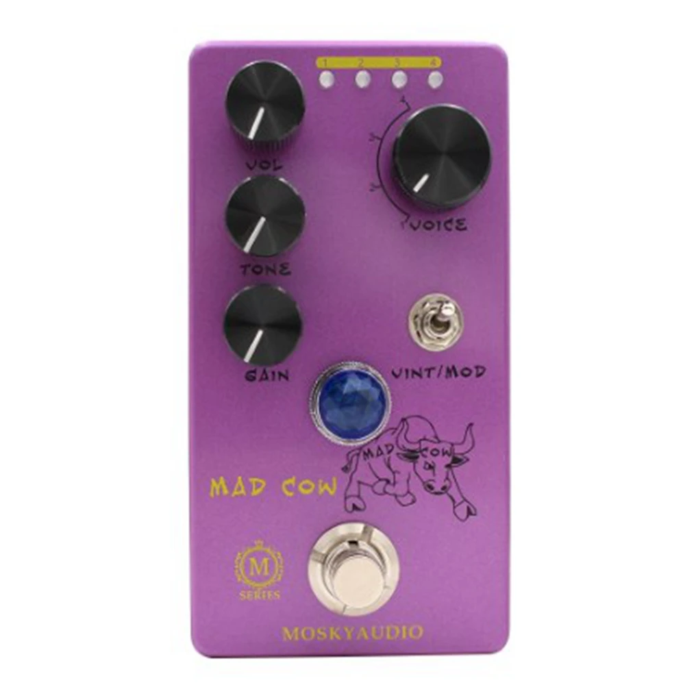 MOSKY AUDIO MAD COW DISTORTION Guitar effector Guitar Bass Effect Pedal Distortion Four Models With True Bypass