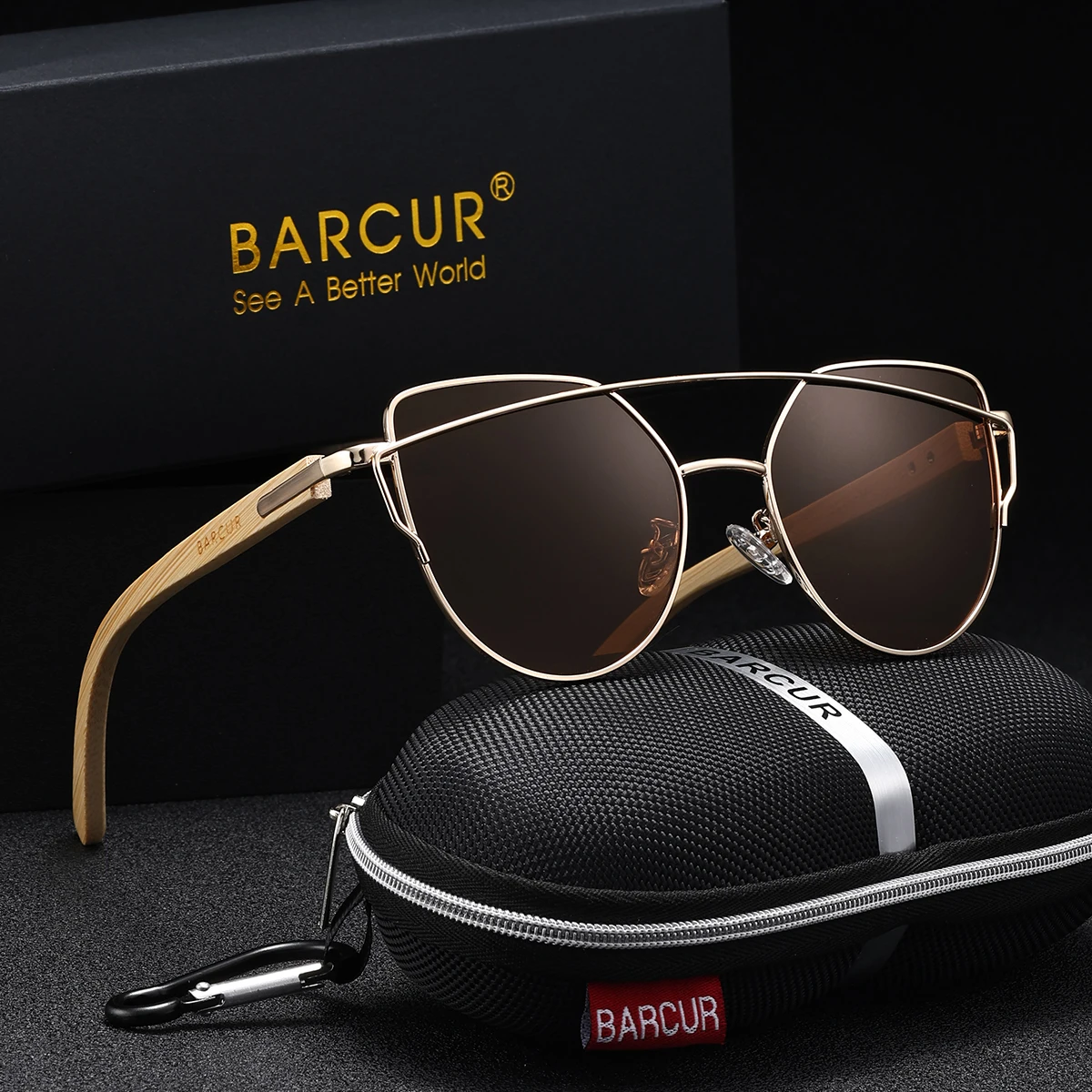 BARCUR Exquisite Luxury Vacation Style Sunglasses, Fashionable Decoration, Tac Lenses, Uv Protection Brand Packaging