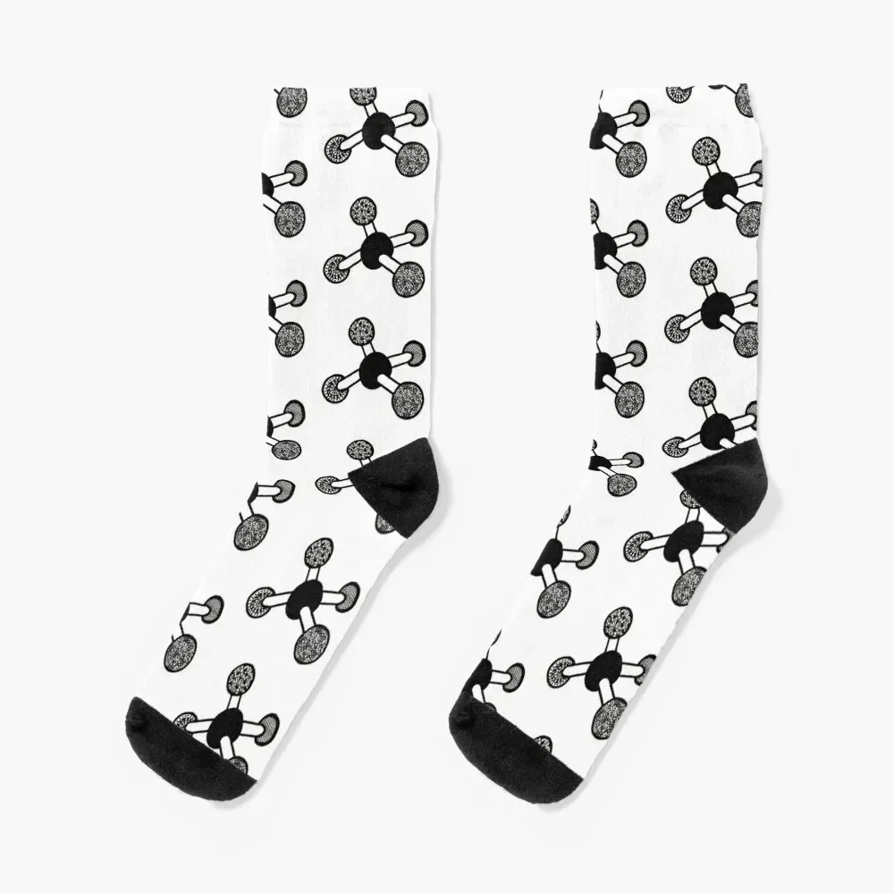 Molecule. Socks New year's moving stockings new year snow Mens Socks Women's