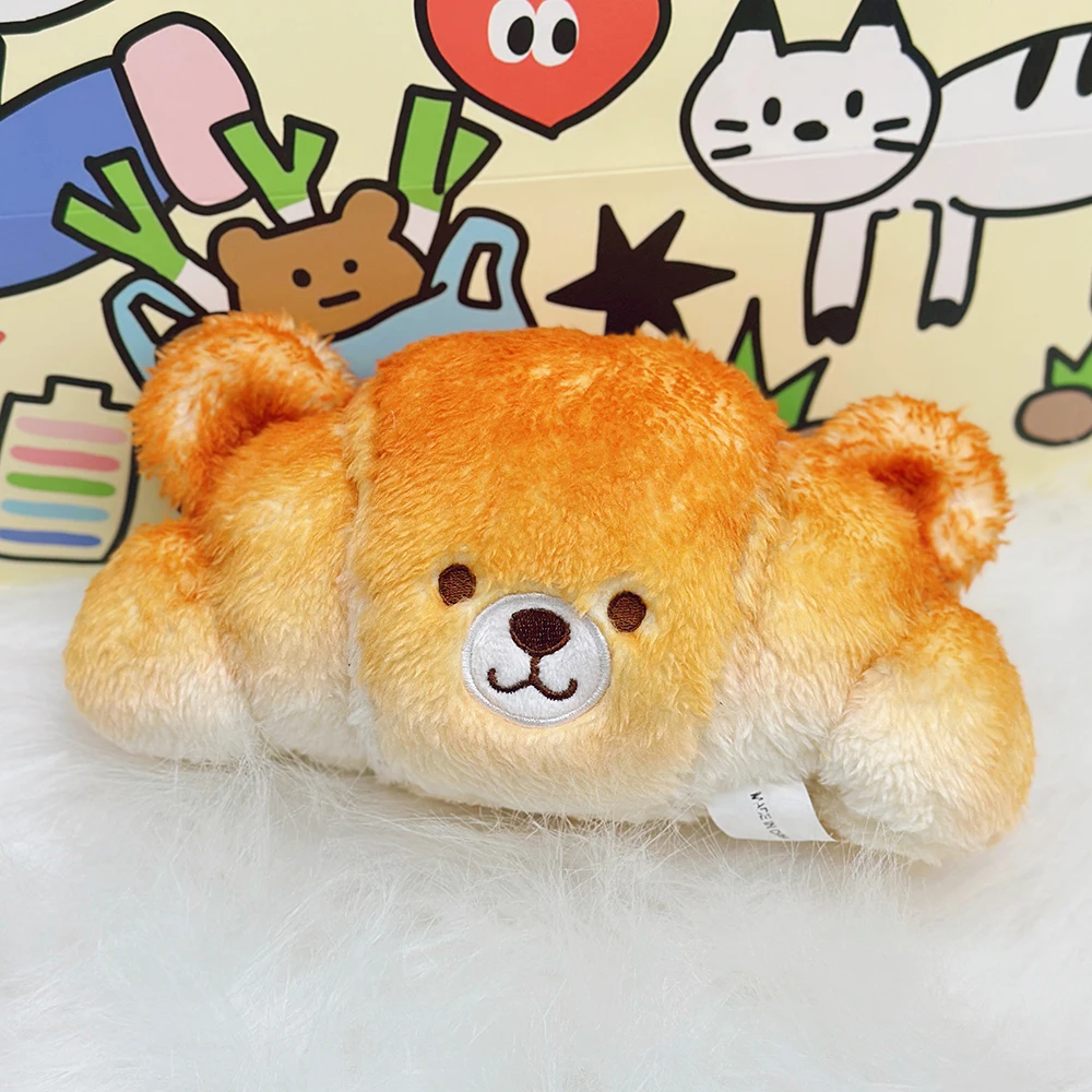 الإبداعية الخبز الدب أفخم رمي وسادة لطيف الحيوانات المحشوة الغذاء نخب الدب بلوشيز دمية Kawaii لينة الاطفال بابيس لعب للفتيات #6