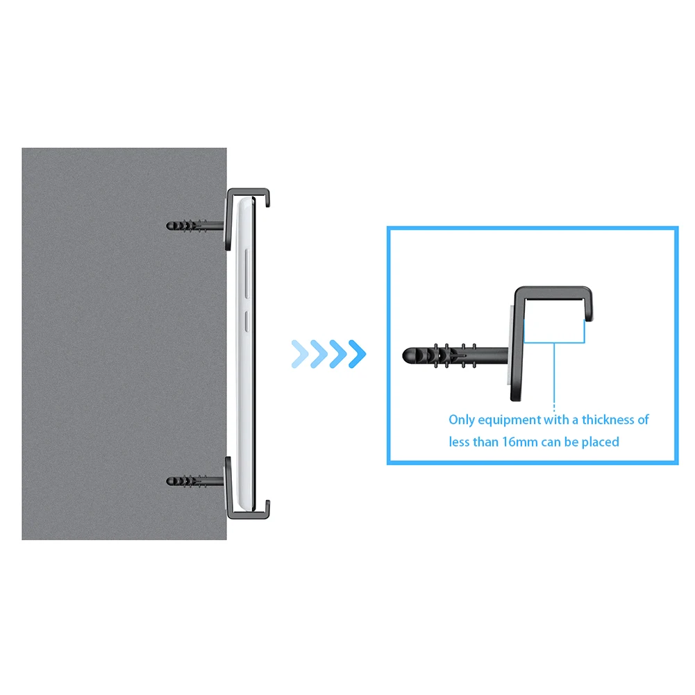 2pc Universal Wall Mounted Tablet Stand Holder Wall Mount Bracket Fixed by Adhesive Or Screw Stabilizer Tablet Holder for Tablet